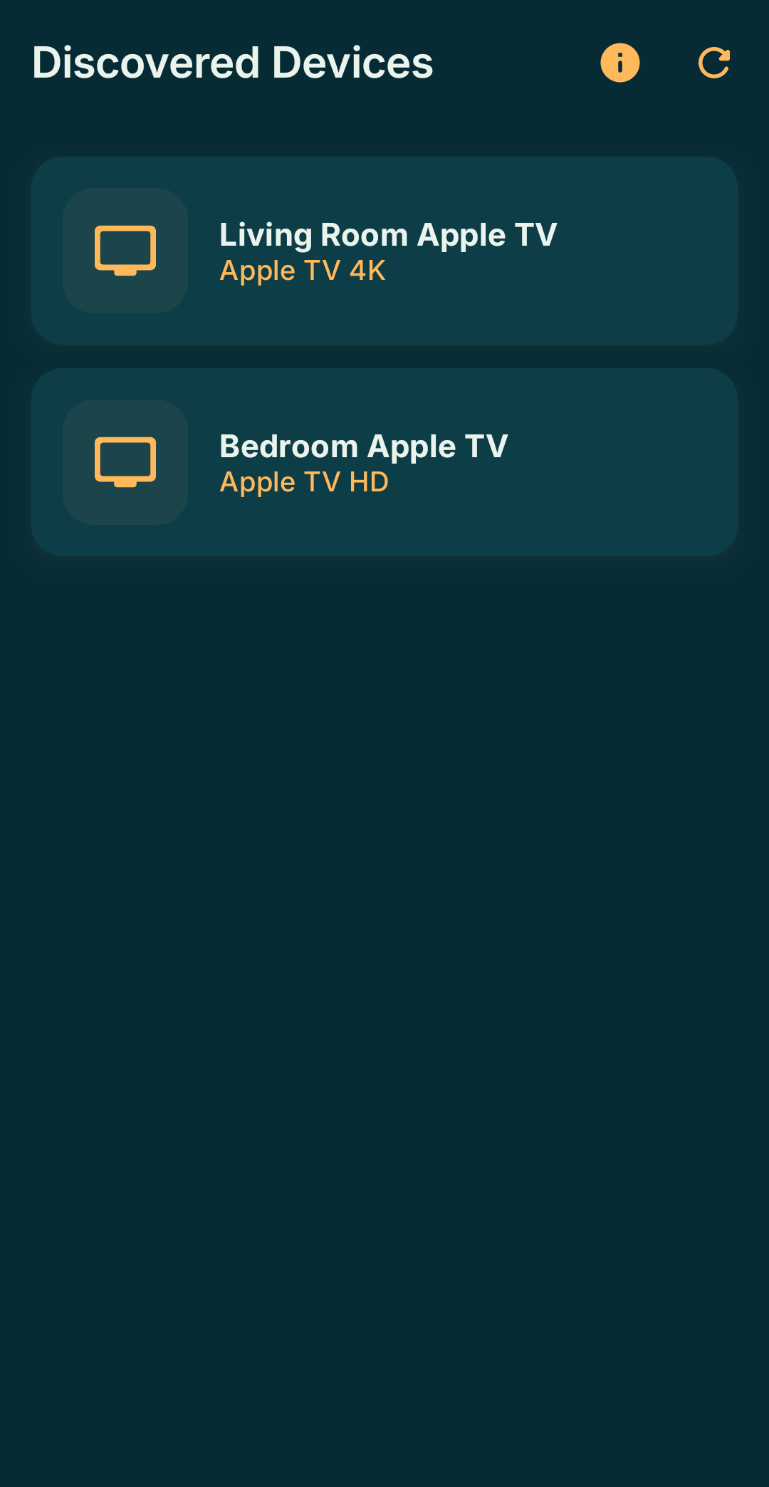 CitrusRemote finds Apple TVs on the local network